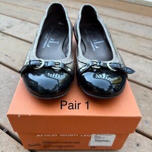 AGL Women's Black and Tan Loafers